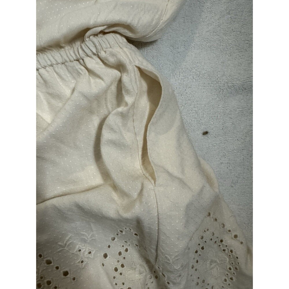 American Eagle  Womens Medium Ivory Romper Lace Festival Eyelet New - Picture 12 of 13
